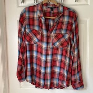 Zac & Rachel Shirt large Flannel Plaid